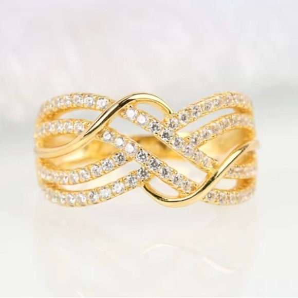 Zara Jewelry - Gold and Silver Crisscross Ring.